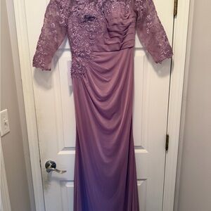 Azazie Lavender Lace Wedding Dress